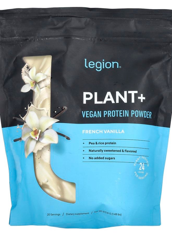 Plant+ Vegan Protein Powder French Vanilla 1.48 lbs (672.8 g)