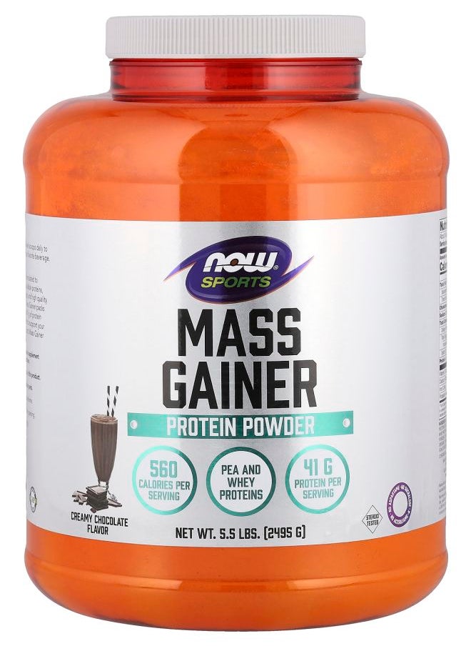 Sports Mass Gainer Protein Powder Creamy Chocolate  5.5 lbs (2495 g)