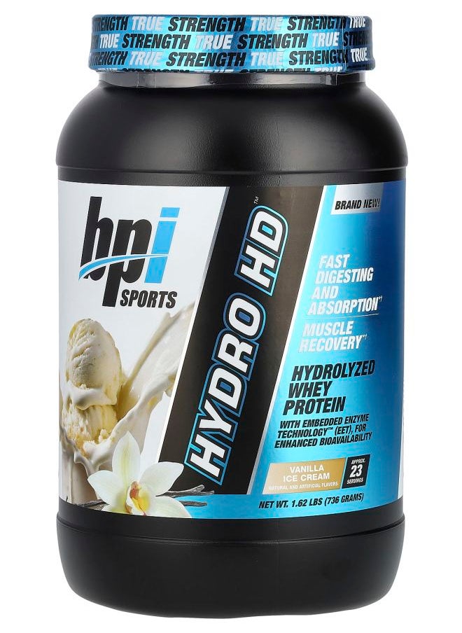 Hydro HD™ Hydrolyzed Whey Protein Vanilla Ice Cream 1.62 lbs (736 g)