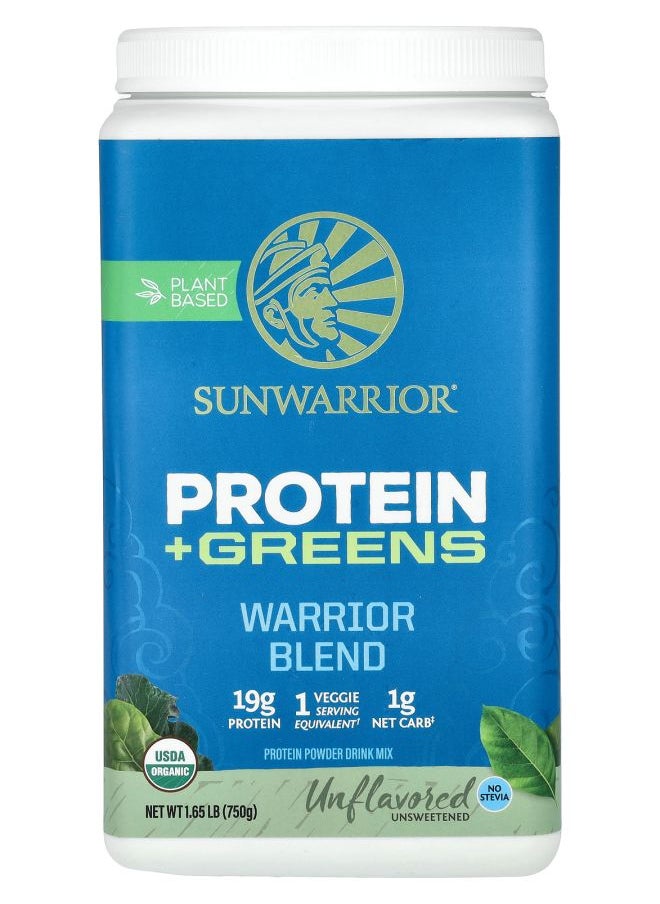 Warrior Blend Protein + Greens Unflavored 1.65 lb (750 g)