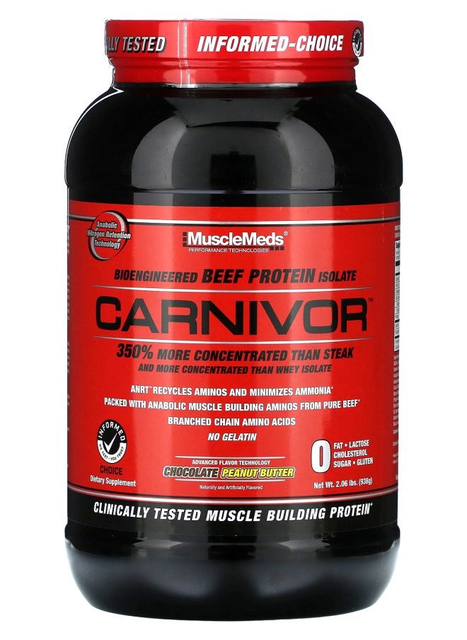 Carnivor Bioengineered Beef Protein Isolate Chocolate Peanut Butter 2.06 lbs (938 g)