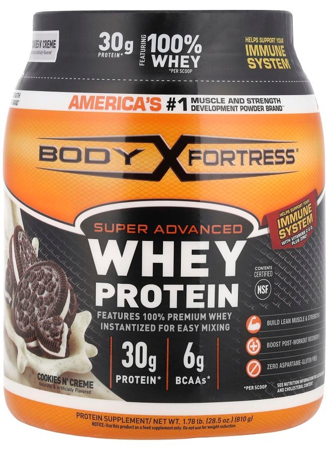 Super Advanced Whey Protein Cookies N' Creme  1.78 lb (810 g)
