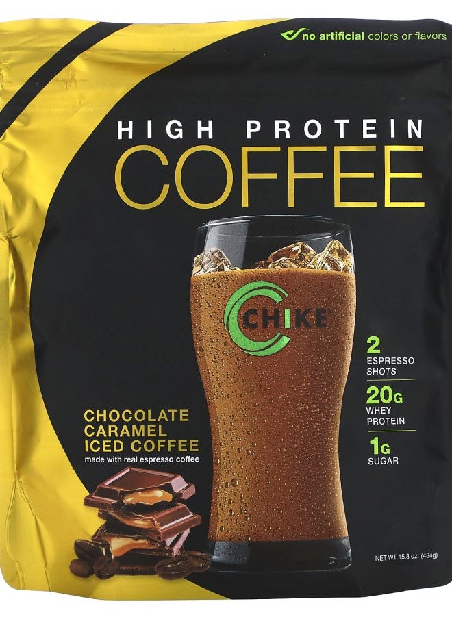 High Protein Iced Coffee Chocolate Caramel 15.3 oz (434 g)