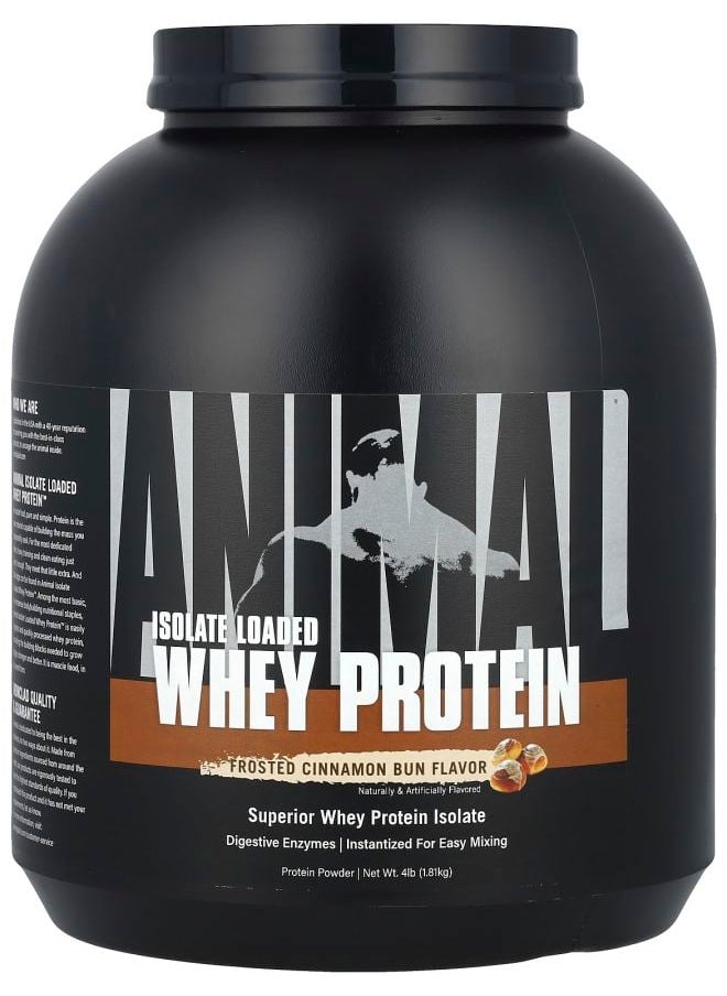 Isolate Loaded Whey Protein Powder Frosted Cinnamon Bun 4 lb (1.81 kg)