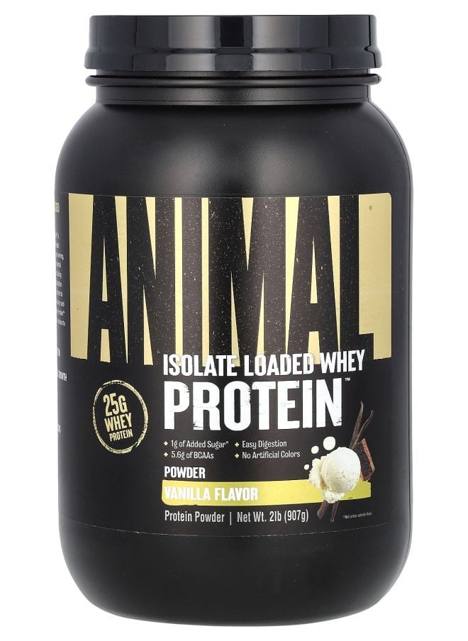 Isolate Loaded Whey Protein Powder Vanilla 2 lb (907 g)