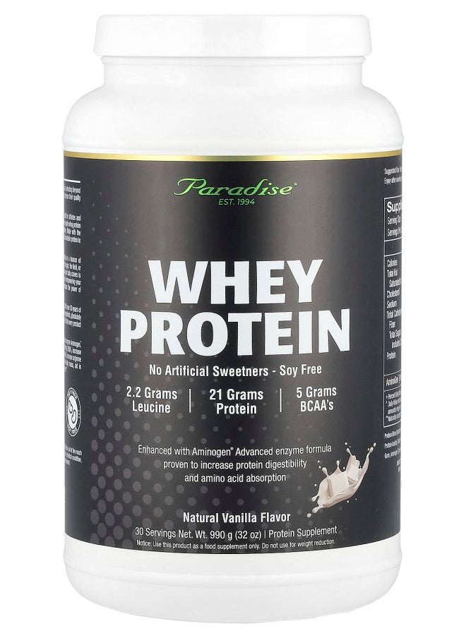 Whey Protein Natural Vanilla 32 oz (990 g)