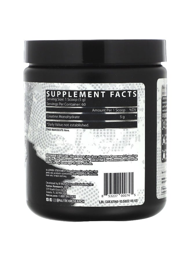 Nutrex Research, Creatine Monohydrate, Unflavored, 10.58 oz (300 g)
