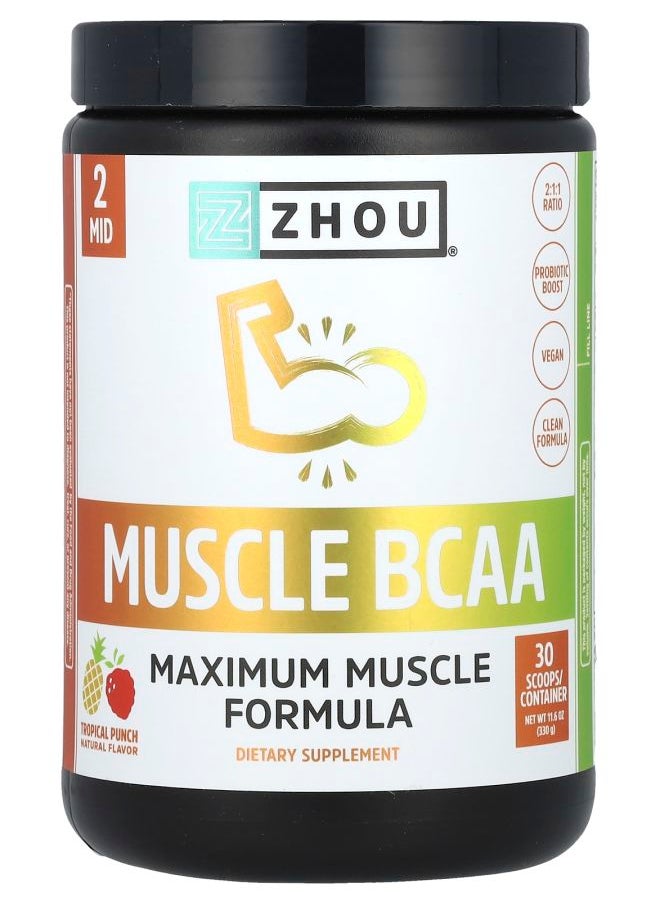 Muscle BCAA Maximum Muscle Formula Tropical Punch 11.6 oz (330 g)