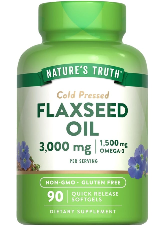 Nature's Truth Organic Flaxseed Oil 1000 mg, 90 Count