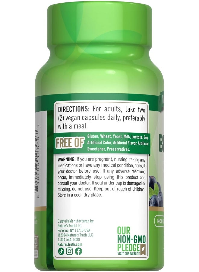 Nature's Truth New Bilberry 1200 mg 100 Capsules