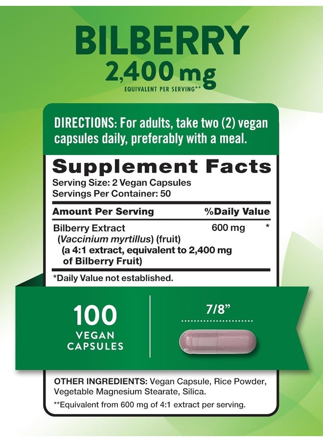 Nature's Truth New Bilberry 1200 mg 100 Capsules