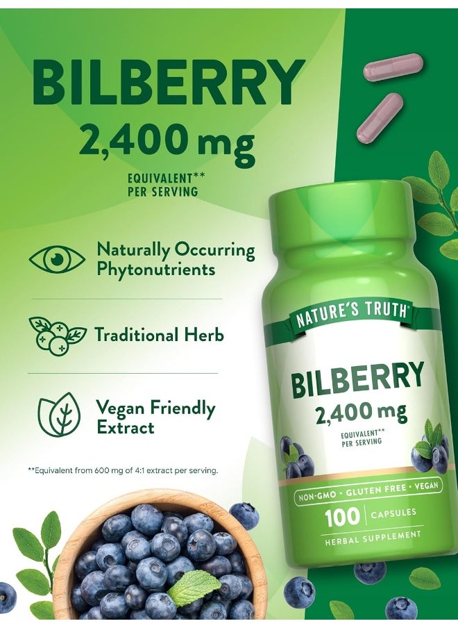 Nature's Truth New Bilberry 1200 mg 100 Capsules