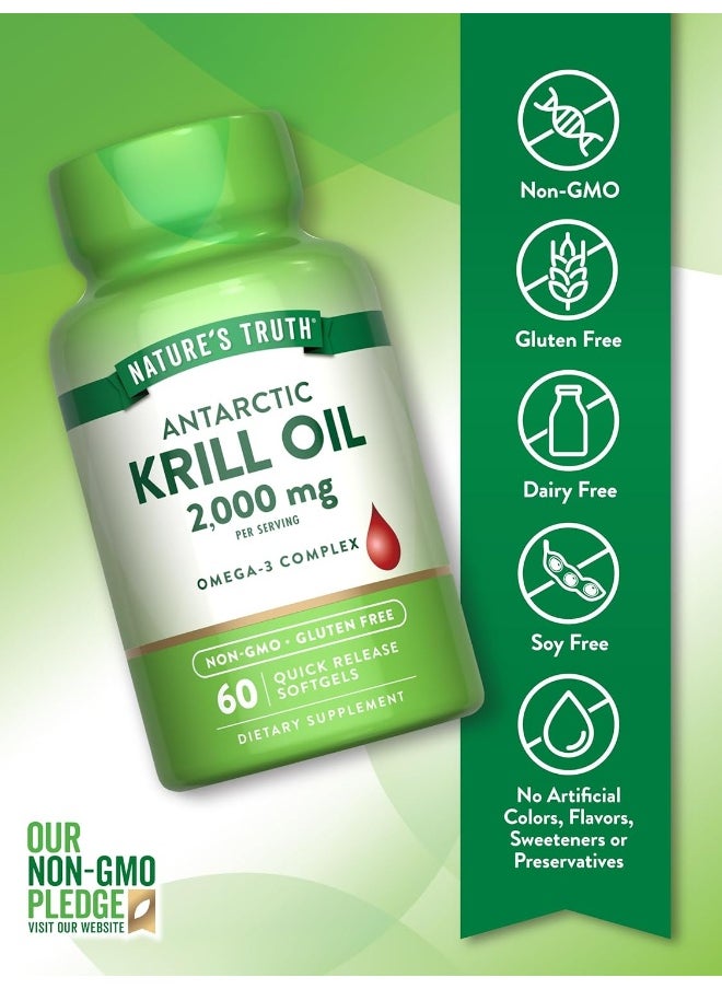 Nature's Truth, Red Krill Oil with Omega-3, 2,000 mg, 60 Quick Release Softgels