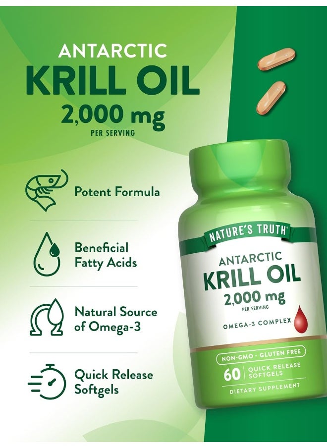 Nature's Truth, Red Krill Oil with Omega-3, 2,000 mg, 60 Quick Release Softgels