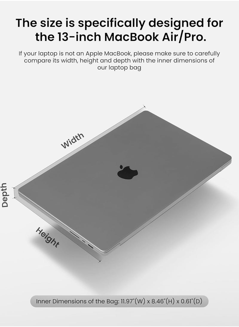 Defender-A13 360 Case for 13 Inch MacBook Air M4/A3240 2025, M3/A3113, M2/A2681 M1/A2337 2022-2018, 13 Inch MacBook Pro M2/A2686 M1/A2338 2022-2016, Water-Repellent Shockproof Full Protection Eco-Friendly Laptop Sleeve
