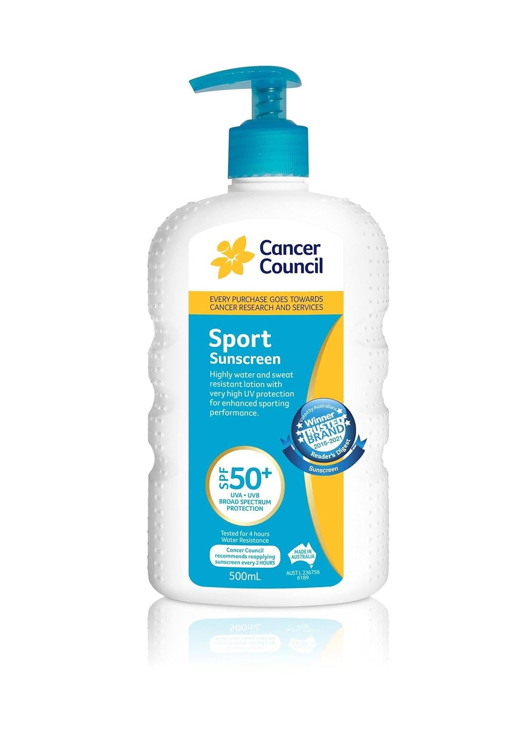 Cancer Council SPF 50 Sport 500ml Pump