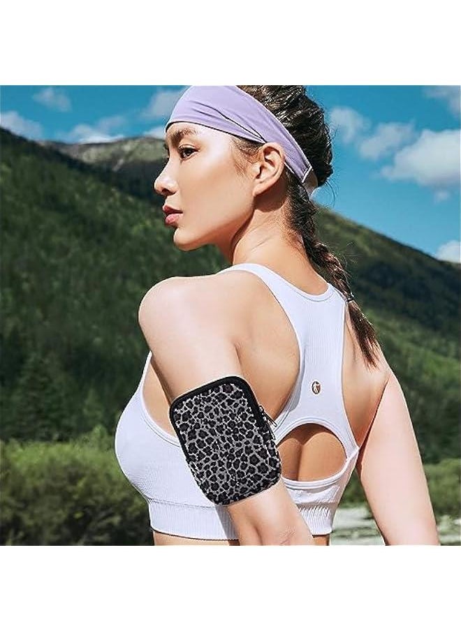 Water Bottle Pouch Cup Accessories for Women Quencher Adventure IceFlow 20oz 30oz 40oz Tumbler Pouch with Handle Running Pouch Bag for Cards Keys(Leopard)