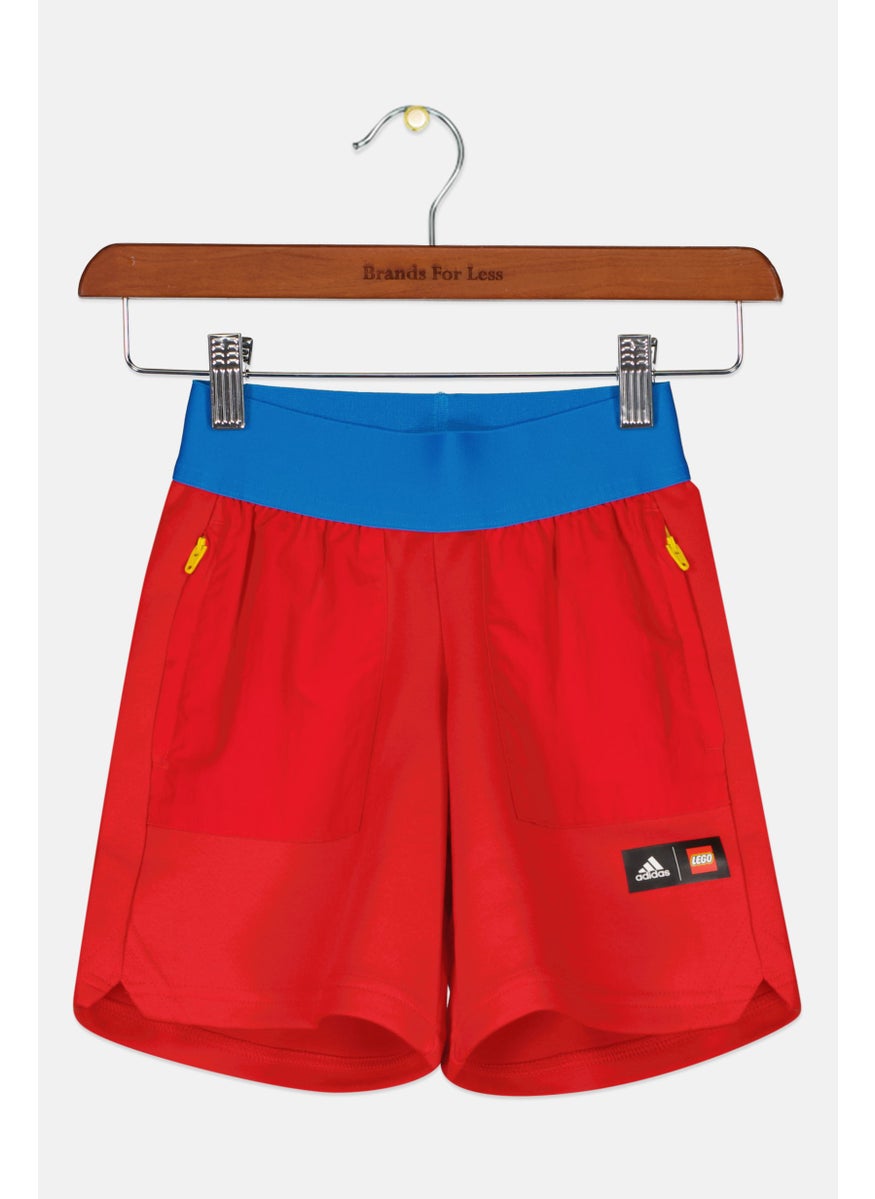 Adidas x Lego Toddlers Boy Sportswear Fit Pull On Training Shorts, Red