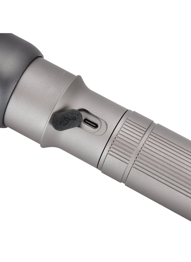 Zoomable LED Flashlight 30W | Perfect for Indoor and Outdoor Use, 10 Hours Continuous Working | Battery Level Indicator and Power Reminder, Lithium Battery, 2000 Lumens | GFL51096Z