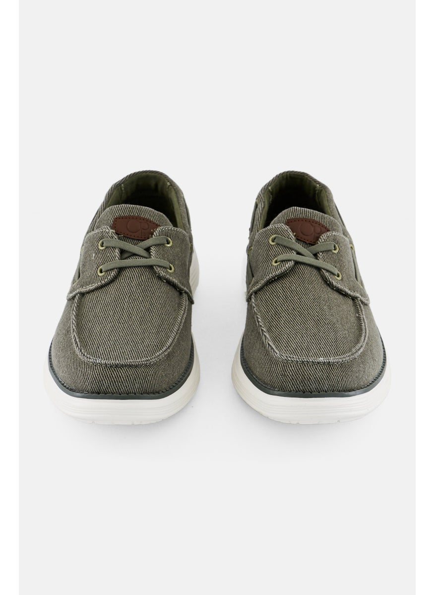 Men Lace Up Casual Shoes, Green