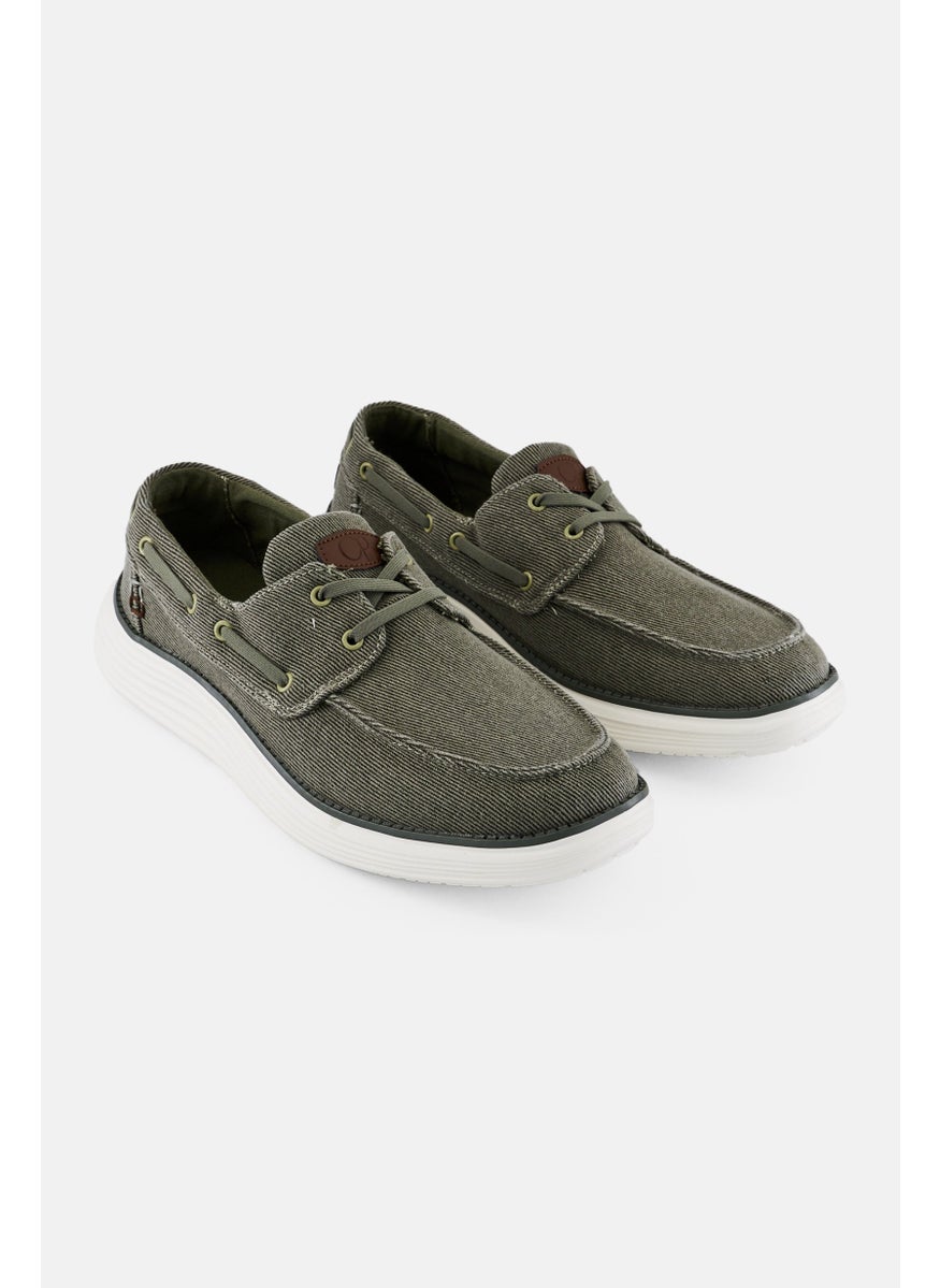 Men Lace Up Casual Shoes, Green