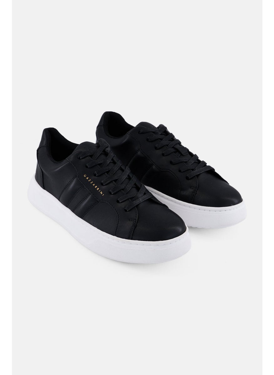 Men Lace Up Causal Sneakers, Black