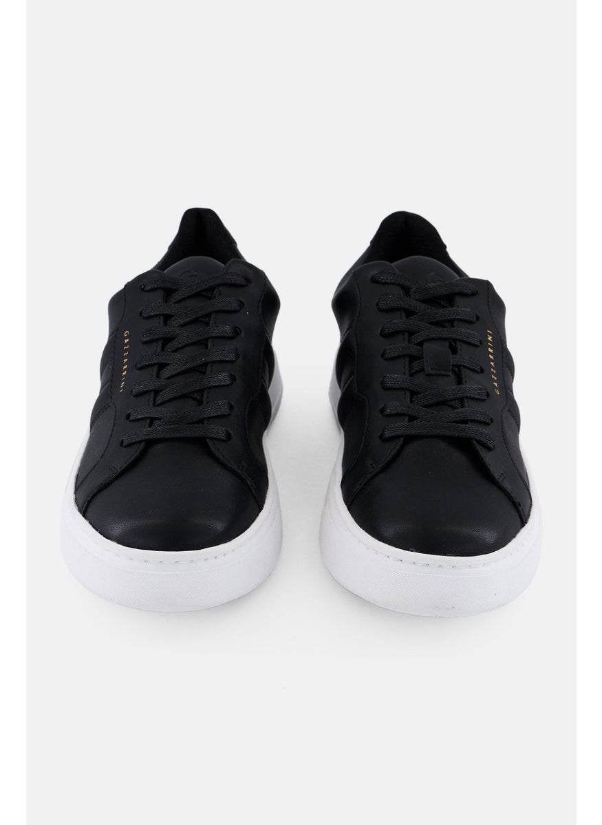 Men Lace Up Causal Sneakers, Black