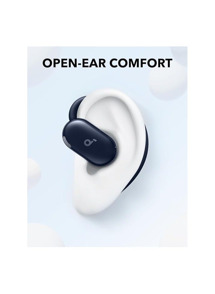 V20i by Anker Open-Ear Headphones, Adjustable Ear Hooks, Ultra-Comfort, Snug Fit, Deep Bass, Clear Calls, IP55, LED Lights, 36H Playtime, Bluetooth 5.4 Earbuds, Multipoint Connection Blue
