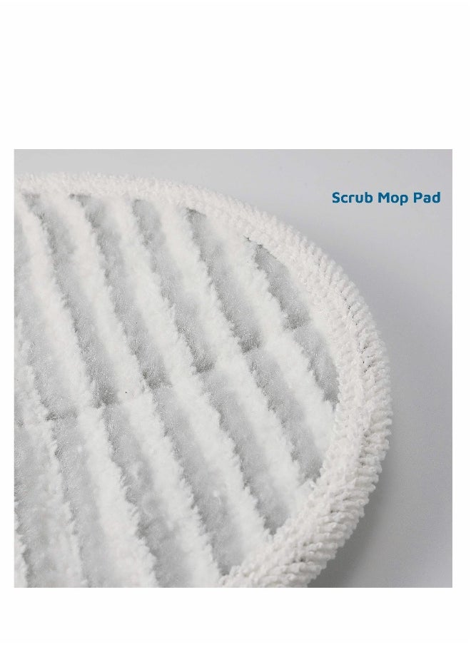 6 Pack Replacement Pads Compatible with  Bissell Spinwave 2124, 2039A, 2307, 23157, 20391, 20399 Powered Hard Floor Mop， Replacement Mop Pads （white, orange, off-white strips）