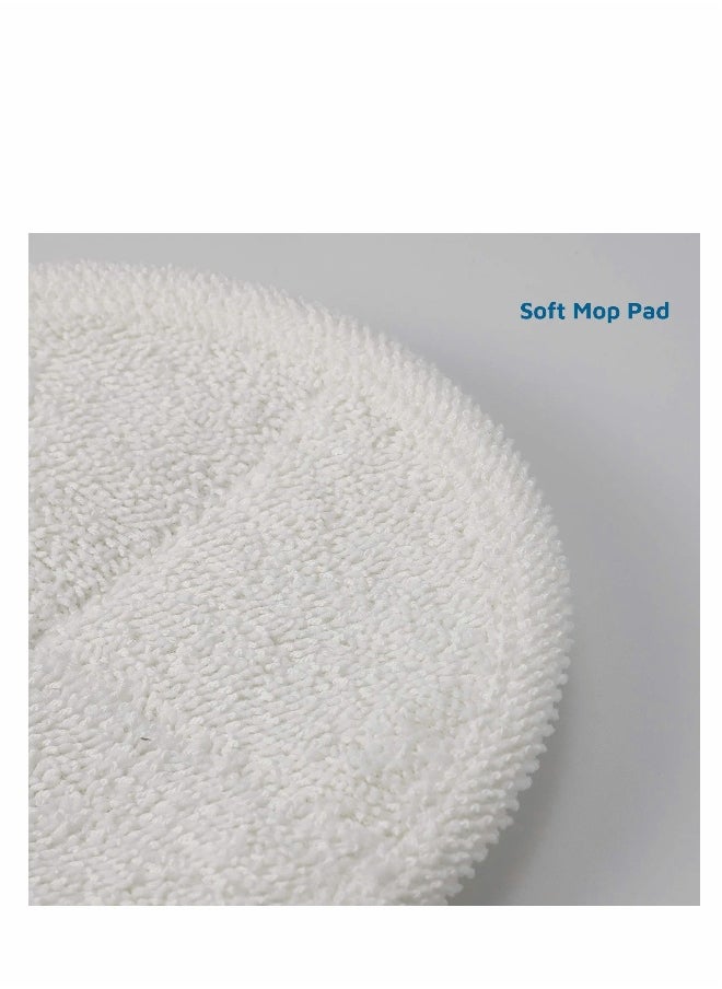 6 Pack Replacement Pads Compatible with  Bissell Spinwave 2124, 2039A, 2307, 23157, 20391, 20399 Powered Hard Floor Mop， Replacement Mop Pads （white, orange, off-white strips）