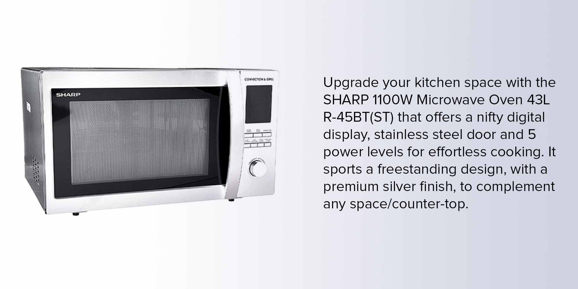 Microwave Oven 43L R-45BT(ST) Silver