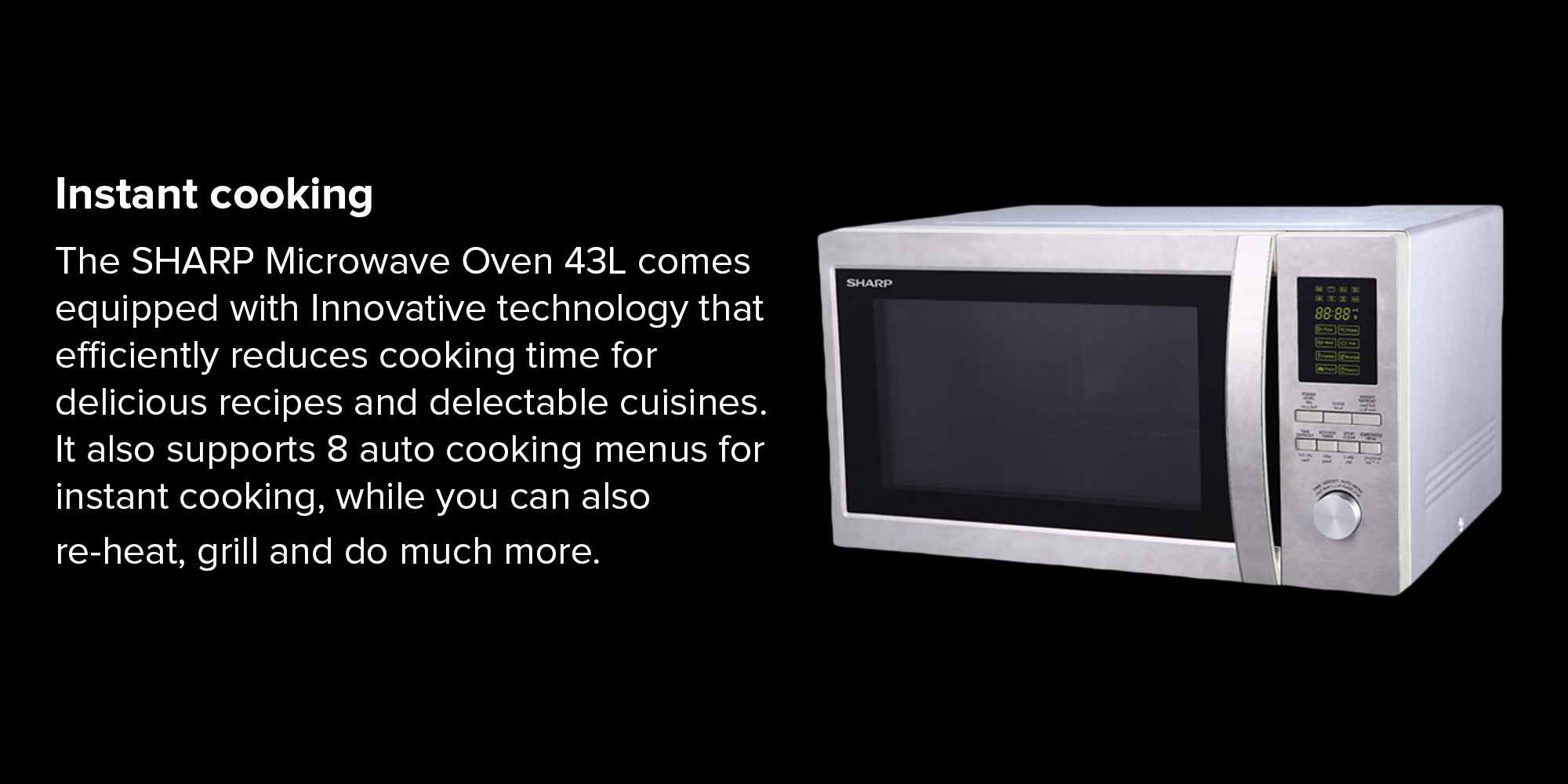Microwave Oven 43L R-45BT(ST) Silver