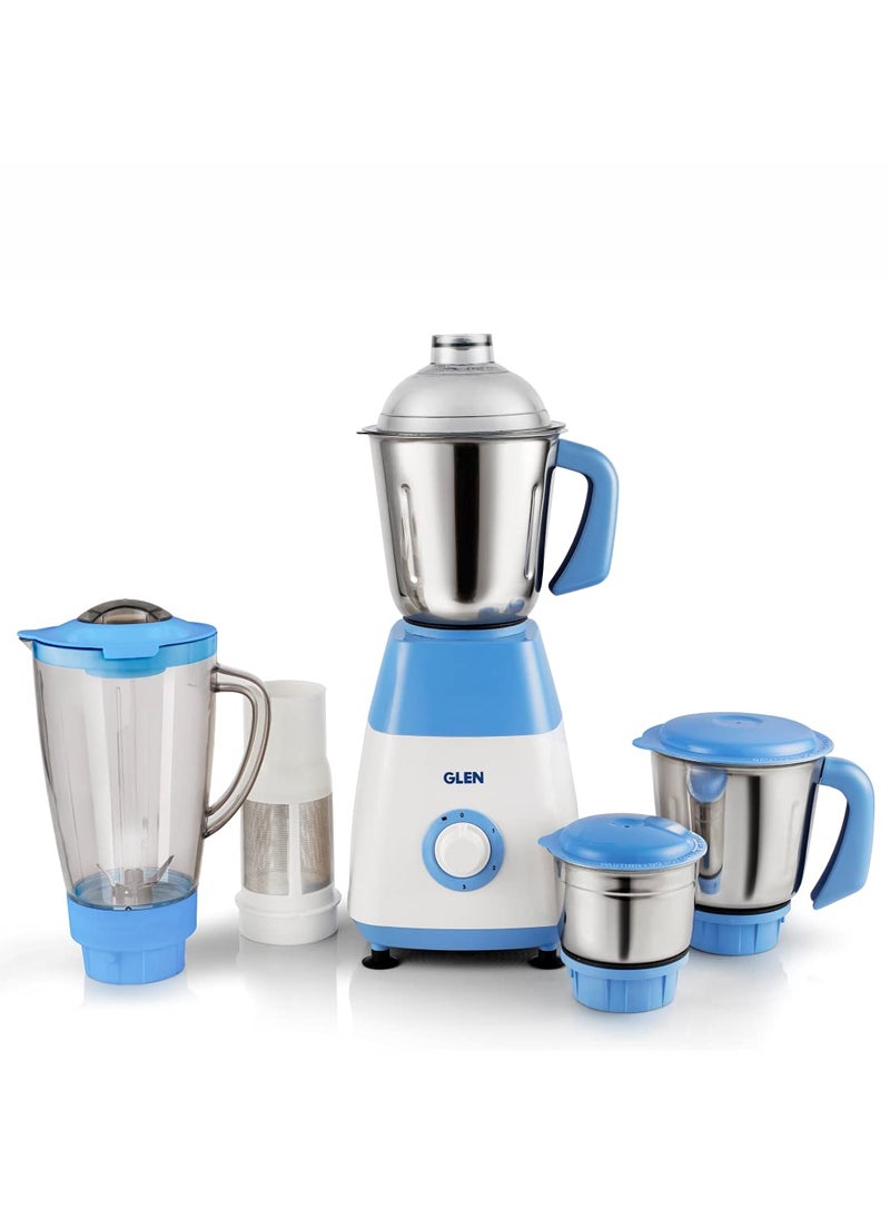 Glen Mixer Grinder 750 W with 3 Stainless Steel Jars, 1 Transparent Jar with fruit filter (SA 4023 Plus)