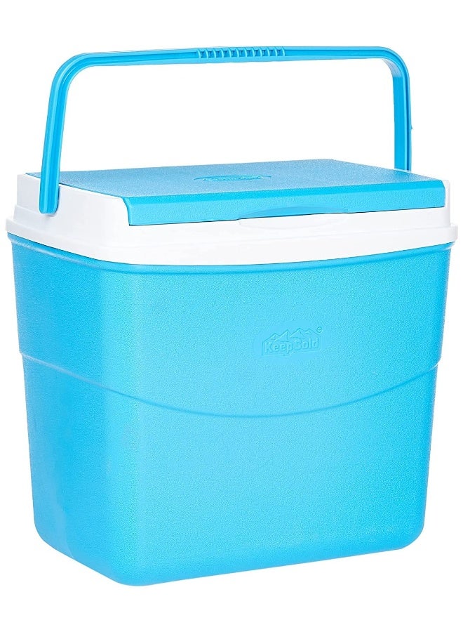 20L Keep Cold Plastic Picnic Cooler Ice Lunchbox (Blue) Blue 20.0Liters