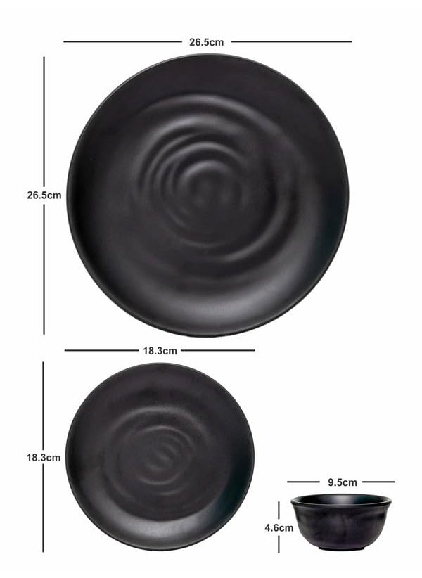 Servewell Dinner Set 16 pc Persian Round -Black