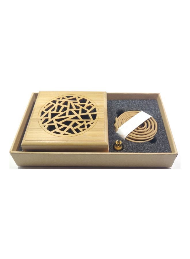 10-Piece Oud Bakhoor Incense Burner Sticks Gift Set Brown 15x10centimeter