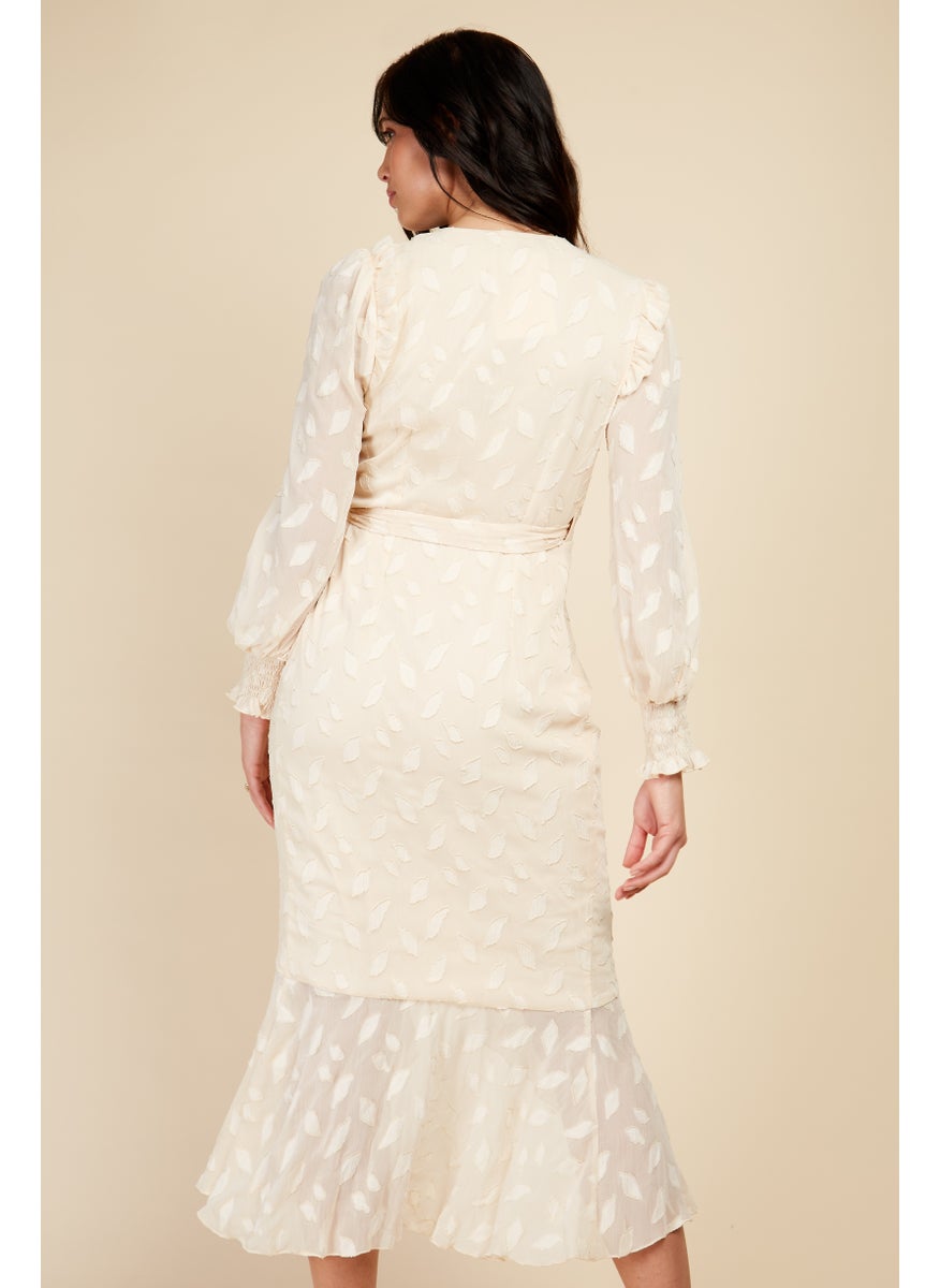 Surplice Ruffle Tie Detail Dress