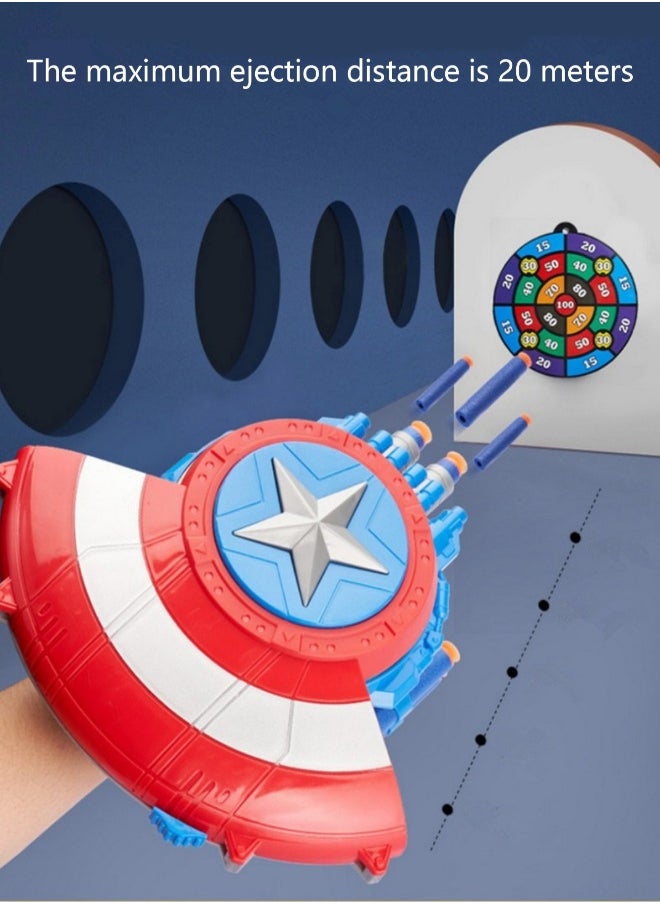 Captain America Shield Launcher Soft Bullet Gun Toy Gun Boy Birthday Gift Children'S Toys