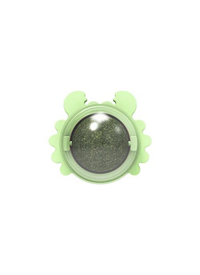 2021 New Crab Catnip Ball Pure Natural Mint Leaf Rotating Interactive Cat Toy Self-Adhesive Catnip Teeth Cleaning Edible Ball