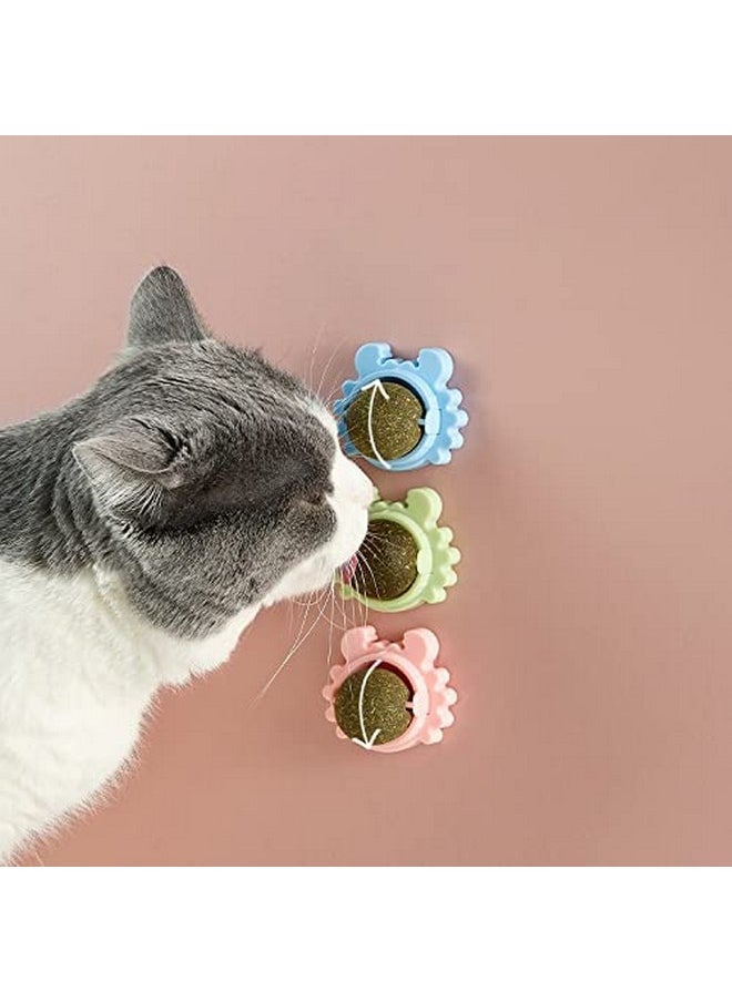 2021 New Crab Catnip Ball Pure Natural Mint Leaf Rotating Interactive Cat Toy Self-Adhesive Catnip Teeth Cleaning Edible Ball