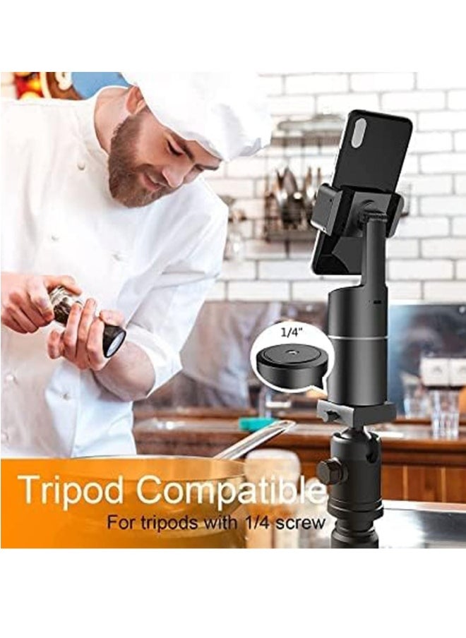 Automatic face tracking phone holder, 360 ° rotating camera holder, tracking tripod gimbal stabilizer, mobile phone selfie stick tripod for live vlog.