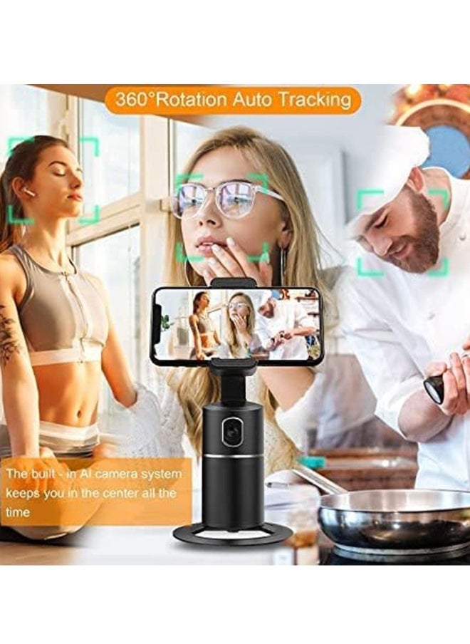 Automatic face tracking phone holder, 360 ° rotating camera holder, tracking tripod gimbal stabilizer, mobile phone selfie stick tripod for live vlog.