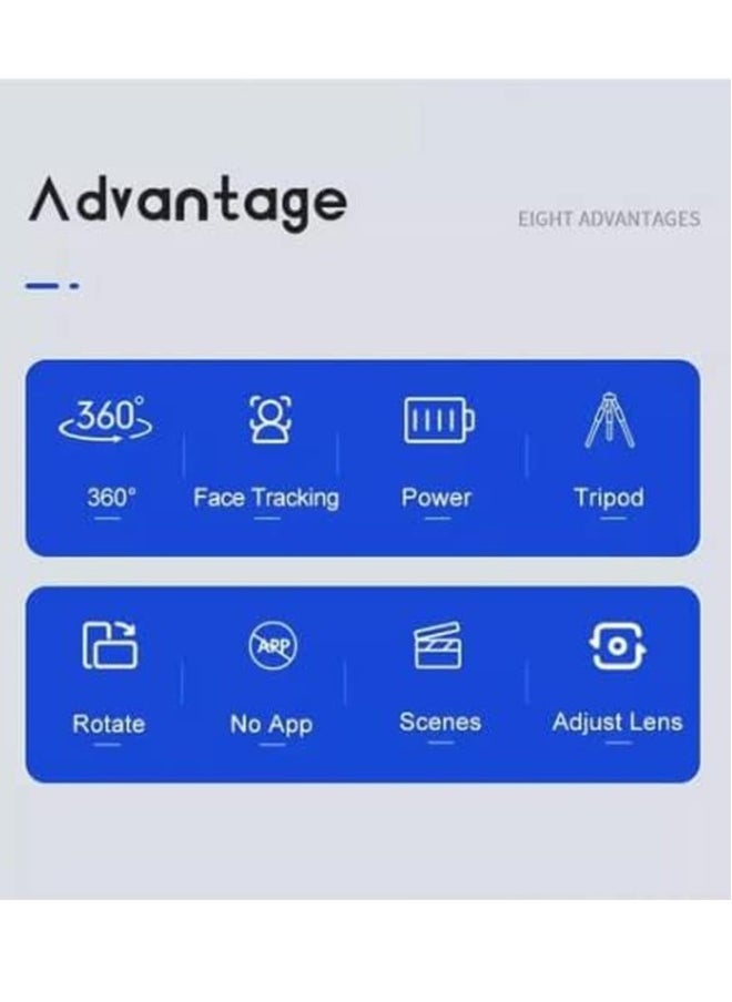 Automatic face tracking phone holder, 360 ° rotating camera holder, tracking tripod gimbal stabilizer, mobile phone selfie stick tripod for live vlog.
