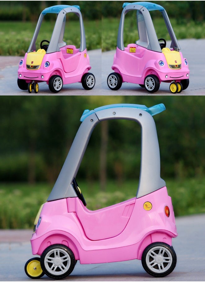 Cute Kids Sliding Car Cozy Coupe Ride-On Toy Toddler Push And Buggy Includes Working Doors Steering Wheel