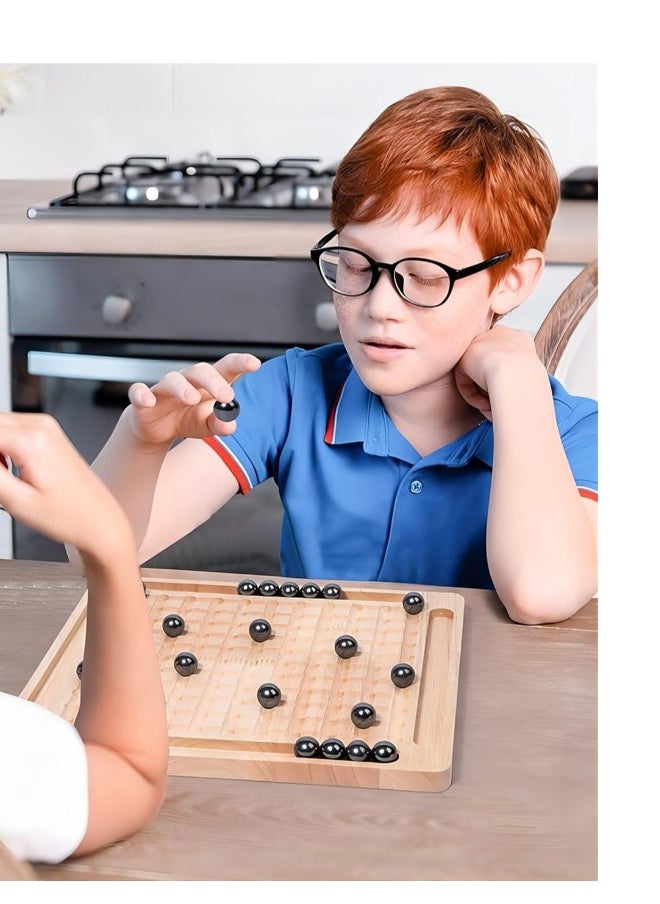 Magnetic Chess Set With Wooden Board For Kids Adults, 2024 New Version Magnetic Slate Game Fun Interactive Tabletop Game Family Party Board Game (Magnetic Chess Game - Style B)