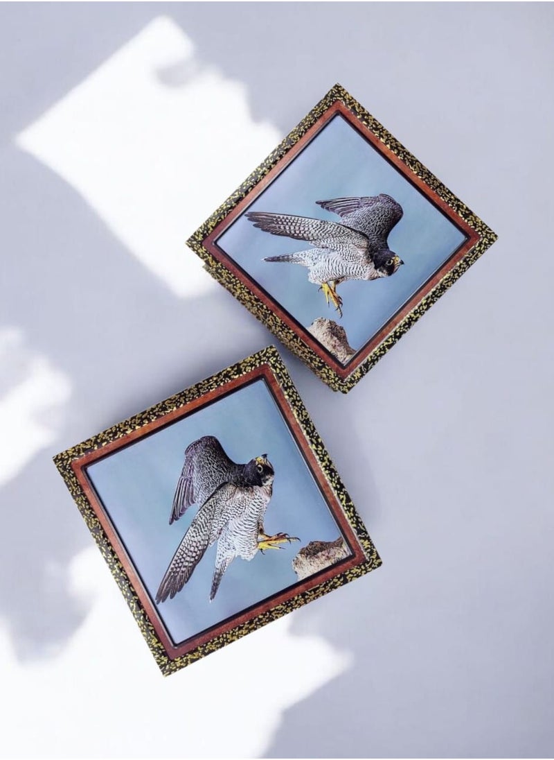 AKDC 2 Pcs Docoration Metal Picture Frame Wall Hanging Home Office Shop Store Decoration Festivals Gift 35x35cm