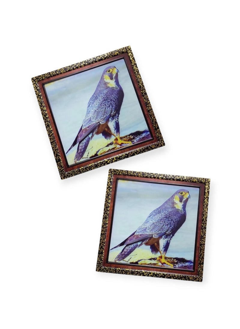 AKDC 2 Pcs Docoration Metal Picture Frame Wall Hanging Home Office Shop Store Decoration Festivals Gift 35x35cm
