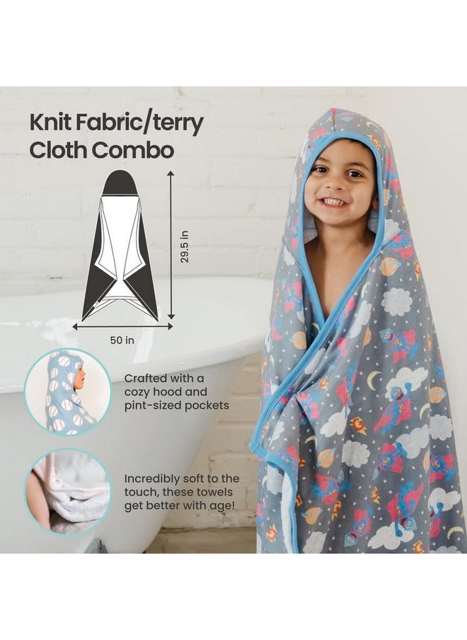 Copper Pearl Hooded Bath Towels Premium Knit/Terry Cloth Toddler Towels with Hood, Pockets, and Cool Designs - Great to Gift and Make Bath Time Fun - Big Kids Hooded Towel, Della