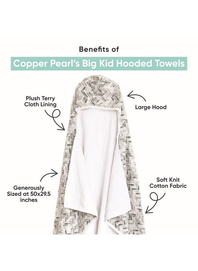 Copper Pearl Hooded Bath Towels Premium Knit/Terry Cloth Toddler Towels with Hood, Pockets, and Cool Designs - Great to Gift and Make Bath Time Fun - Big Kids Hooded Towel, Della