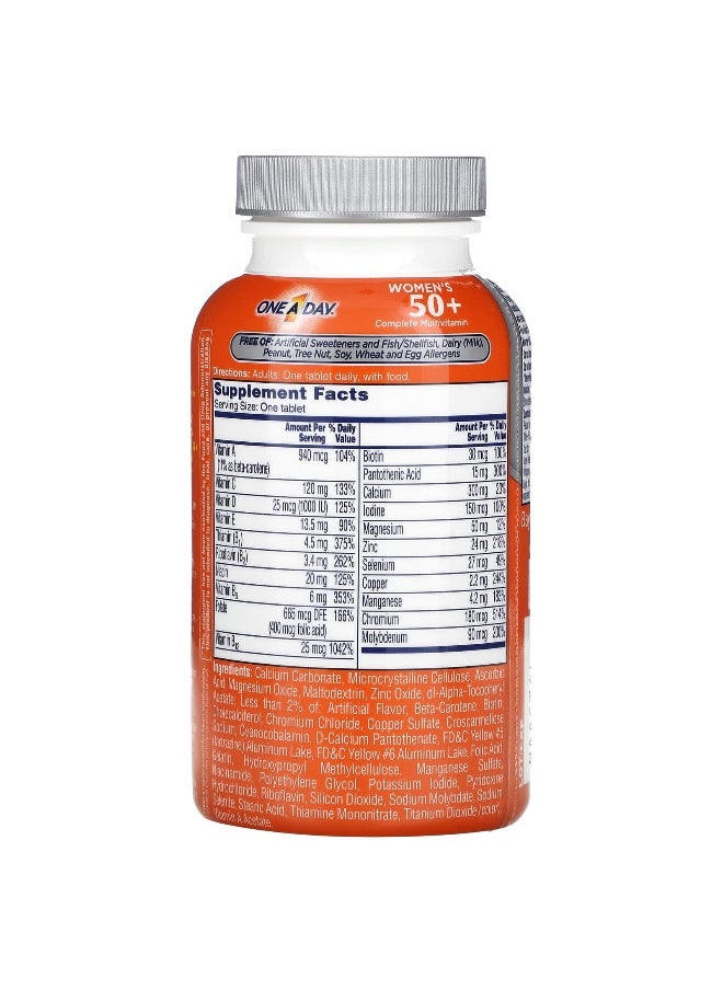 One-A-Day, Women's 50+, Complete Multivitamin, 100 Tablets